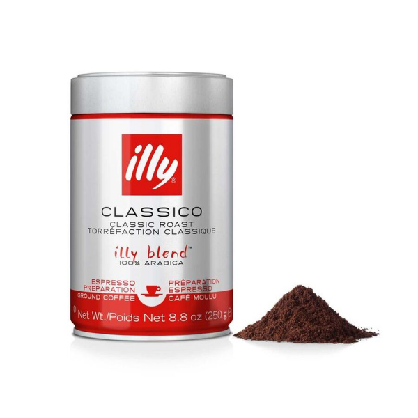 illy classico roast - classic roast blend - ground coffee 250g