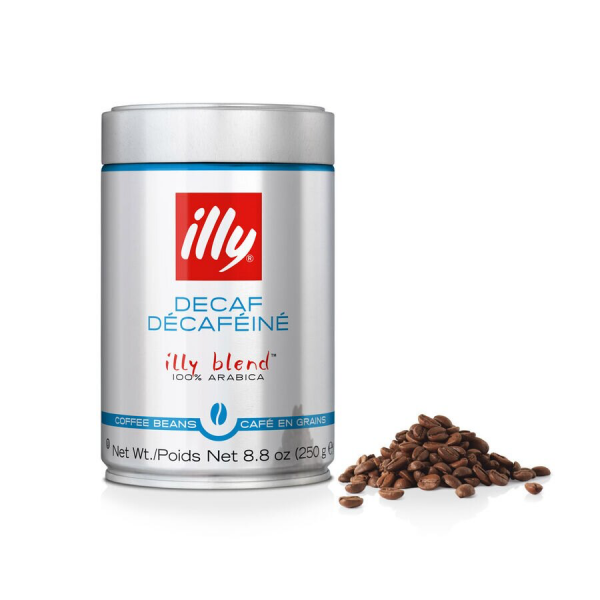 illy decaffeinated roast - classic roast blend - whole bean coffee 250g