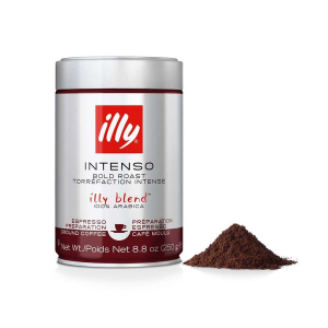 illy intenso roast - intenso roast blend - ground coffee 250