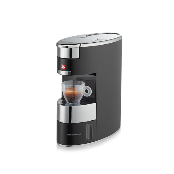 illy Malaysia X9 Coffee Machine for Home Silver & Black - Capsule Coffee Italian Design Side view