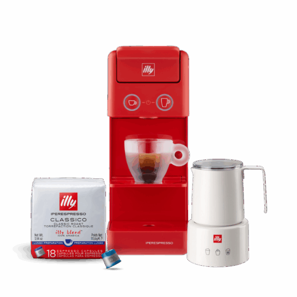 MACHINE SUBSCRIPTION: Y3.3 & Frother Set - Red