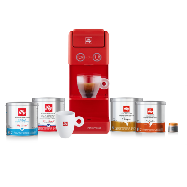 Home Barista Pack: Y3.3 Iperespresso Machine - Red