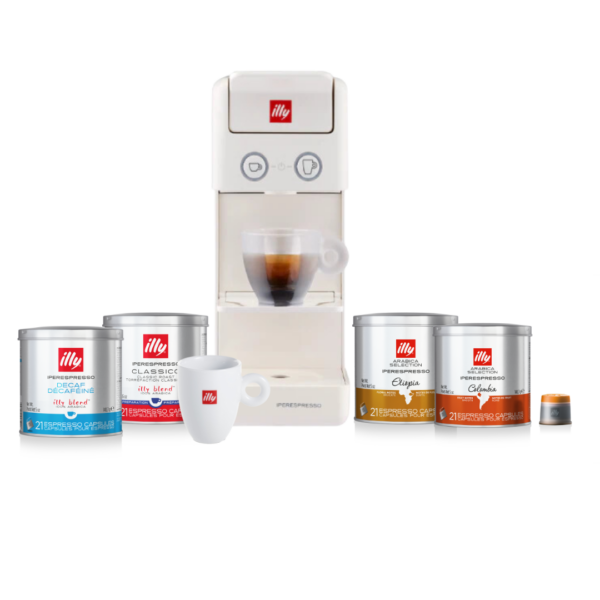 Home Barista Pack: Y3.3 Iperespresso Machine - White